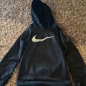 Black Hoodie with Silver Logo
